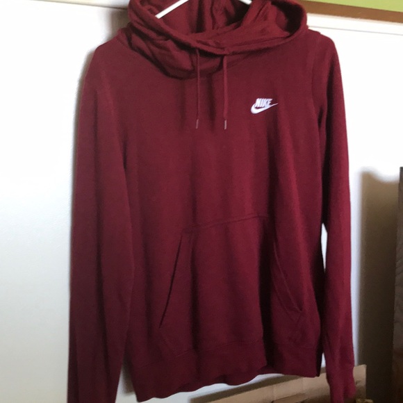 nike dark red hoodie